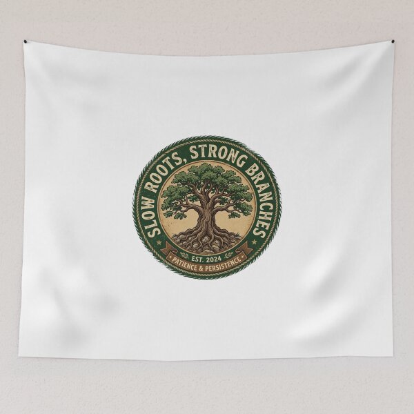 Item preview, Slow Roots Strong Branches Vintage Tree Emblem 2024 designed and sold by Sanan Israyilli.