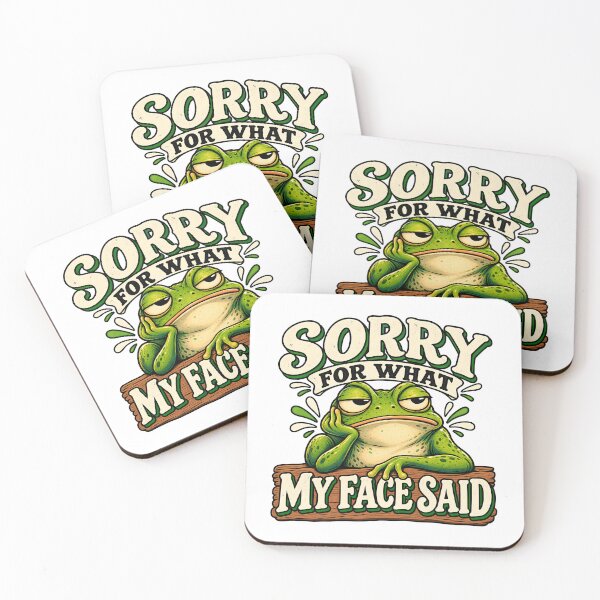 Item preview, Sorry For What My Face Said Funny Frog Introvert Sarcasm Retro designed and sold by Photo-Sphere101.