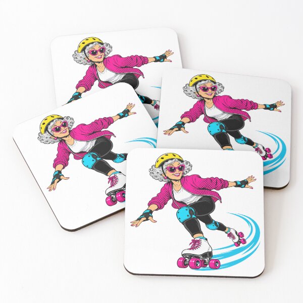 Item preview, Silver Haired Roller Skater Pop Art designed and sold by Drip stamp.