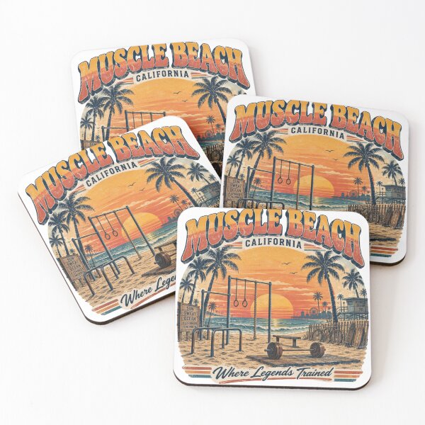 Item preview, Muscle Beach Retro designed and sold by Jasper Kingsley Brainwaves.