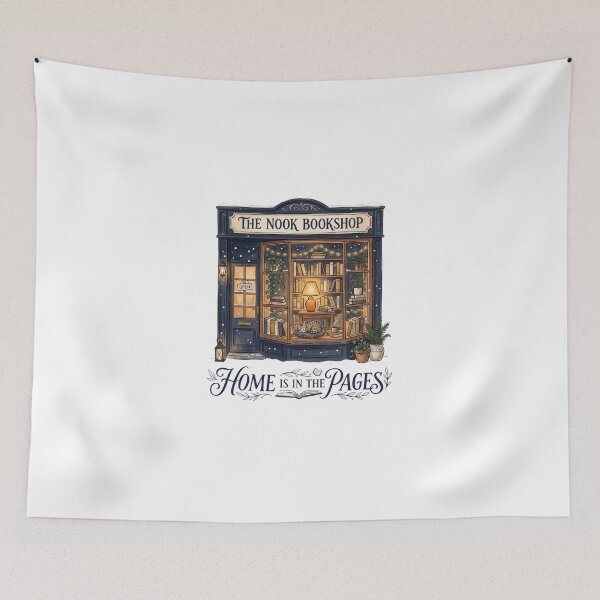 Item preview, Home Is In The Pages Cozy Nook Bookshop designed and sold by Sanan Israyilli.