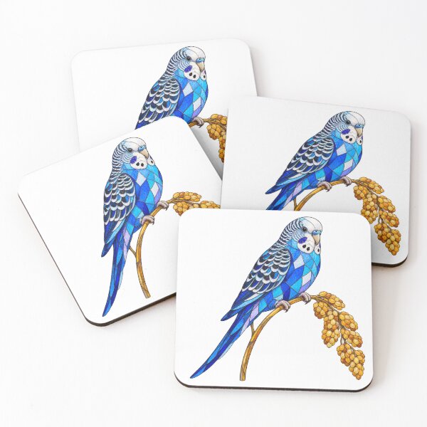 Item preview, Blue Budgie Glass Mosaic and Millet designed and sold by Drip stamp.