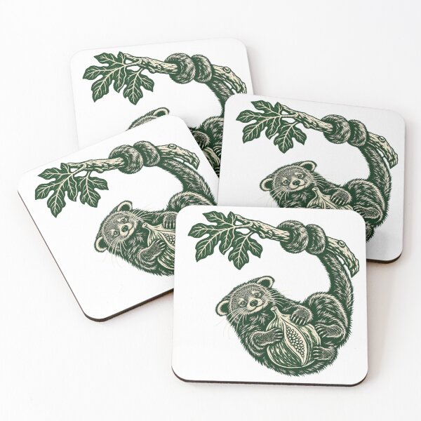 Item preview, Binturong Hugging a Fig Linocut designed and sold by Drip stamp.