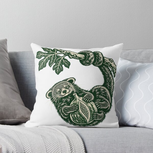 Item preview, Binturong Hugging a Fig Linocut designed and sold by Drip stamp.