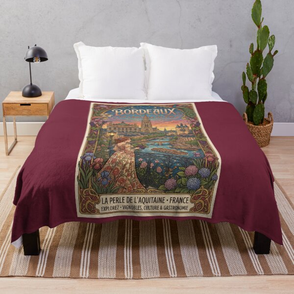 Item preview, Bordeaux, France Art Nouveau Poster designed and sold by travelwitheric.