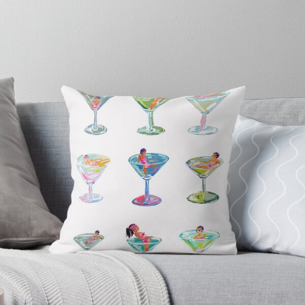 Item preview, Girls in Martini Glasses Watercolor Cocktail Art  designed and sold by eurosummer.