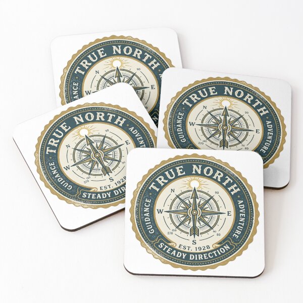 Item preview, True North Steady Direction Vintage Compass Badge designed and sold by Sanan Israyilli.