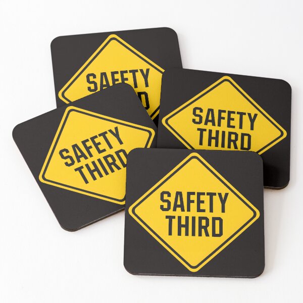 Item preview, Safety Third Warning Sign Humor  designed and sold by OddCanvasArt.