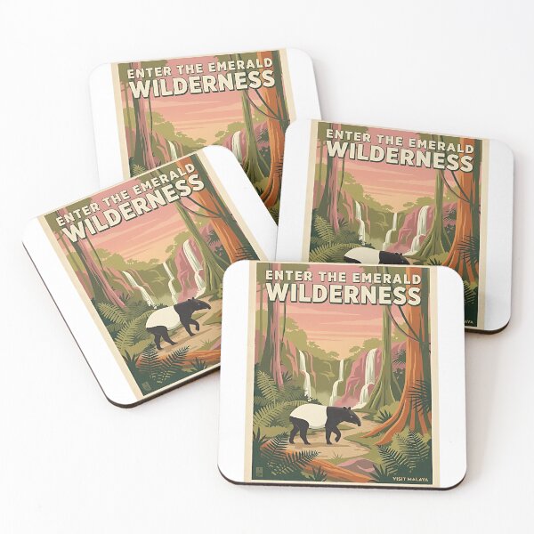Item preview, Malayan Tapir Rainforest – Emerald Wilderness designed and sold by PictoVibe.