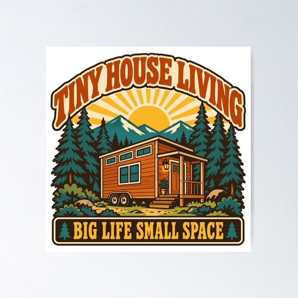 Item preview, Tiny House Gift - Big Life Small Space designed and sold by RedRubyBubble.