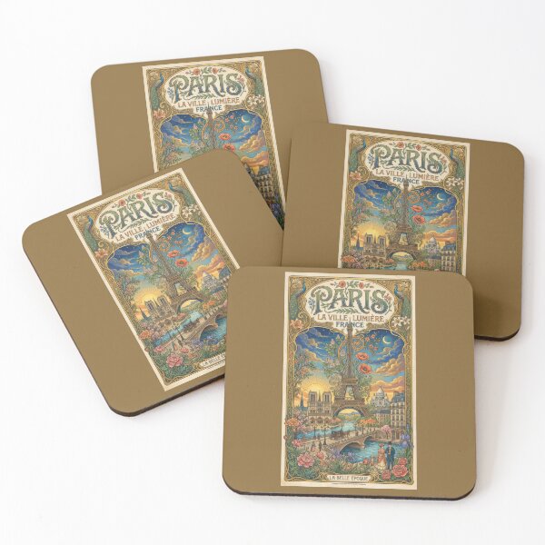 Item preview, Paris, France Art Nouveau Poster designed and sold by travelwitheric.