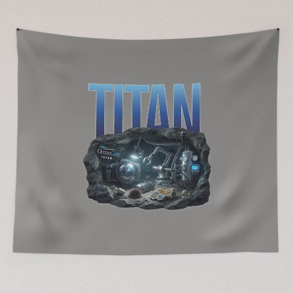 Item preview, TITAN Deep Sea Submersible OceanGate T-Shirt-25 designed and sold by MichellePaulini.