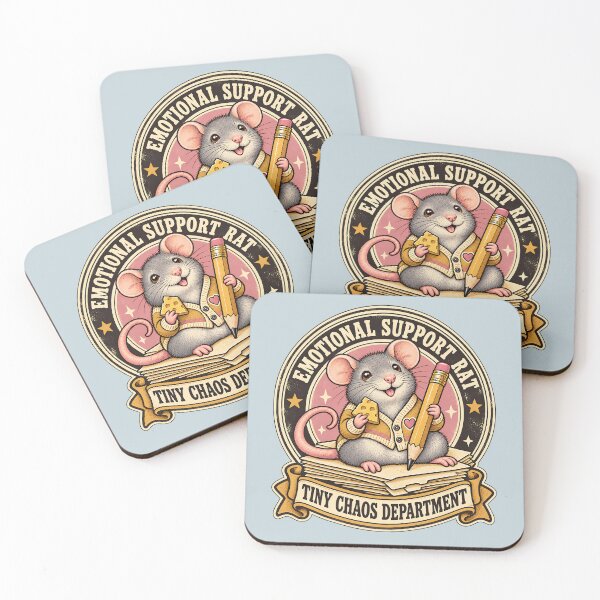 Item preview, Emotional Support Rat – Vintage Tiny Chaos Department Badge designed and sold by  MAD's Recreation Studio.