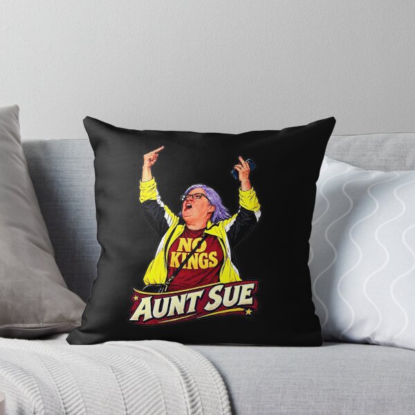 Item preview, Aunt Sue No Kings Middle Finger “Phone Protest Lady” Graphic for Adults Strong Women designed and sold by WoleArt.