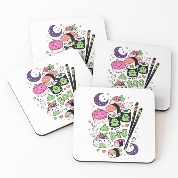 Item preview, BOO Sushi Rolls - Kawaii Ghost Halloween Food Art designed and sold by jrzvibe.
