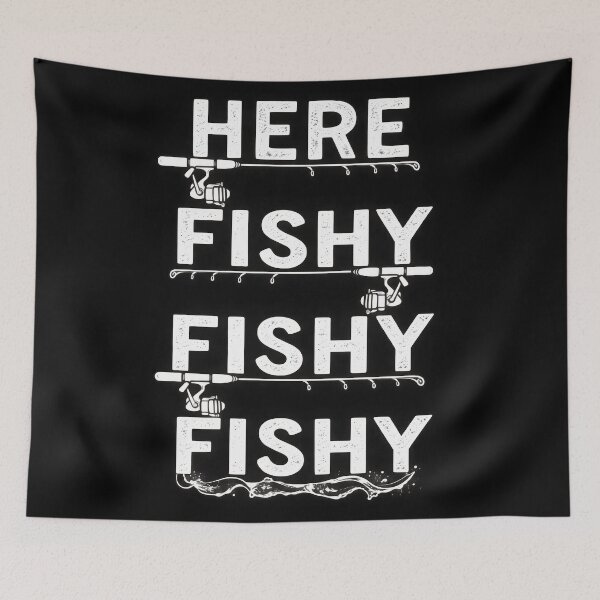 Item preview, Here Fishy Fishy Fishy, Fishing Lover, Fishermans designed and sold by Bob Meme Life.