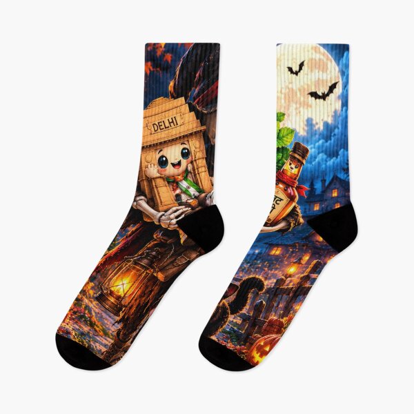 Item preview, Funny Skeleton Carrying Cute Characters – Spooky Halloween Fantasy Art designed and sold by SAMORA ORIGINALS.