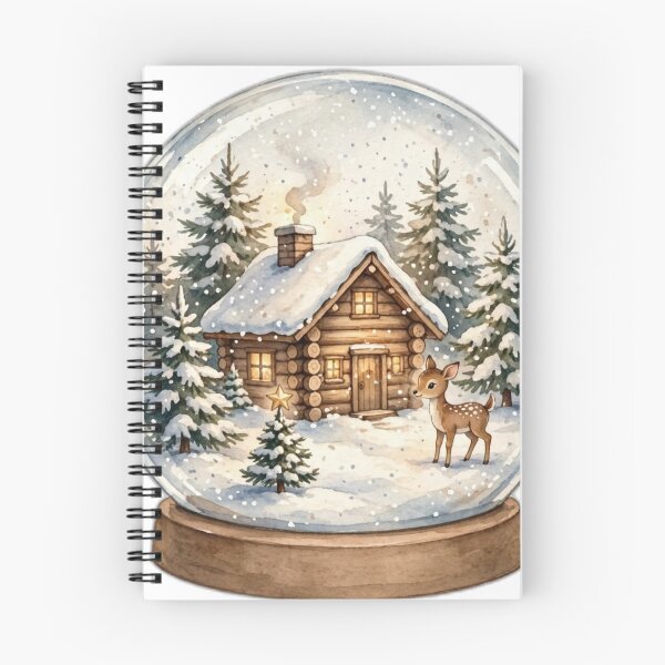 Item preview, Snow Globe Cabin - Christmas Snow Globe with Cozy Cabin Deer and Pines Design - Winter Snow Globe Art - Cabin Christmas Gift designed and sold by Foriart.