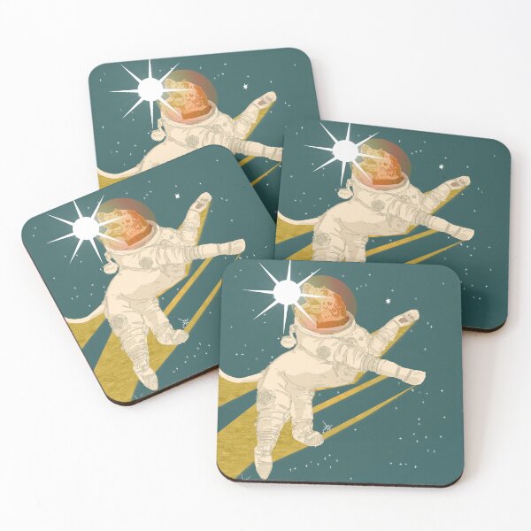 Item preview, Dalmatian Catching a Star – Retro Space Dog Art designed and sold by Eejee-SK.