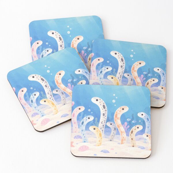 Item preview, Spotted Garden Eels Among Shells and Pink Coral designed and sold by AshiraCreations.