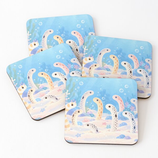 Item preview, Spotted Garden Eel Colony Among Pastel Coral designed and sold by AshiraCreations.