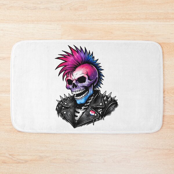 Item preview, Bi Pride Punk Skull Bisexual Flag designed and sold by jarrellclaretha.