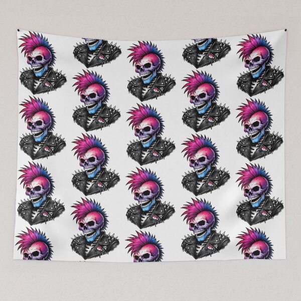 Item preview, Bi Pride Punk Skull Bisexual Flag designed and sold by jarrellclaretha.