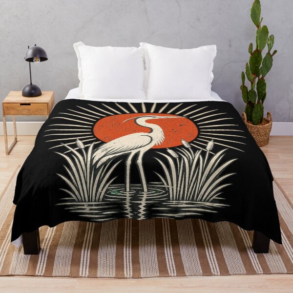 Item preview, Heron Birdwatching Vintage Coastal Wetland designed and sold by Bob Meme Life.