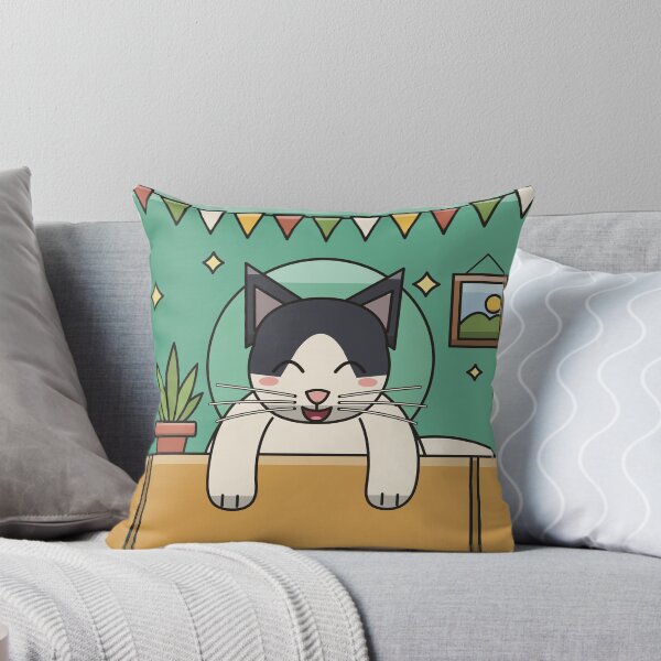 Item preview, Happy Tuxedo Cartoon Cat designed and sold by MHVectorArt.