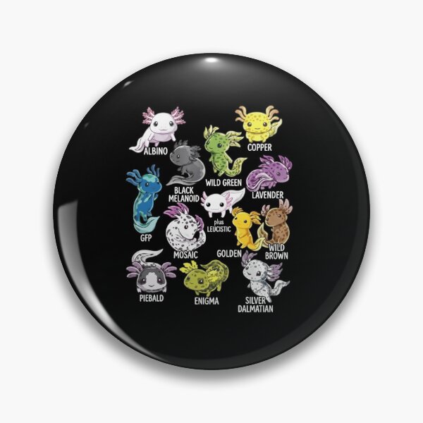 Item preview, Axolotl Color Types Cute Morph Guide for Exotic Pet Fans designed and sold by MiALopezArt.