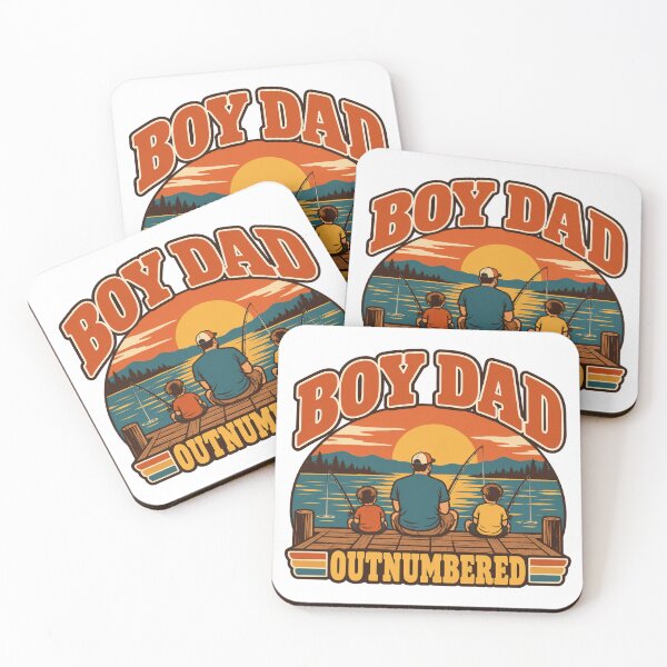 Item preview, Boy Dad Gift - Outnumbered designed and sold by RedRubyBubble.