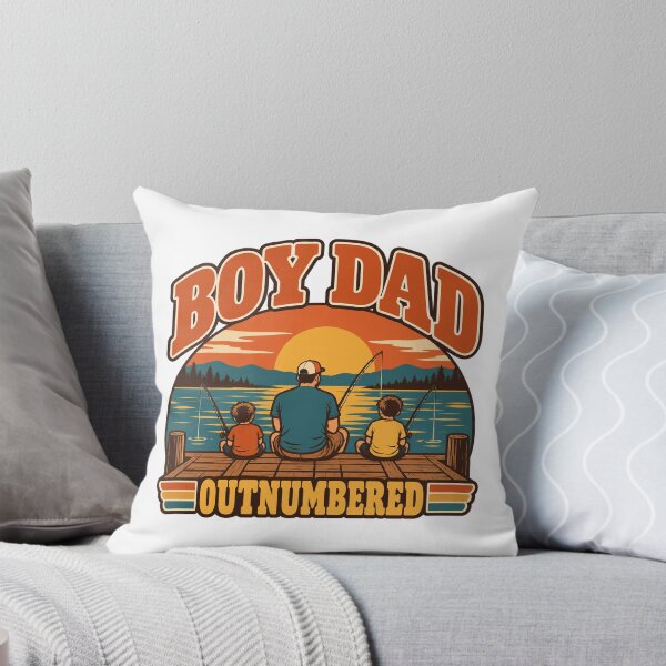 Item preview, Boy Dad Gift - Outnumbered designed and sold by RedRubyBubble.