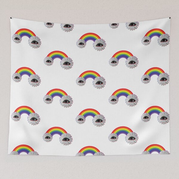 Item preview, Dreamcore Weirdcore Aesthetics Rainbow Flower Eyes designed and sold by jarrellclaretha.