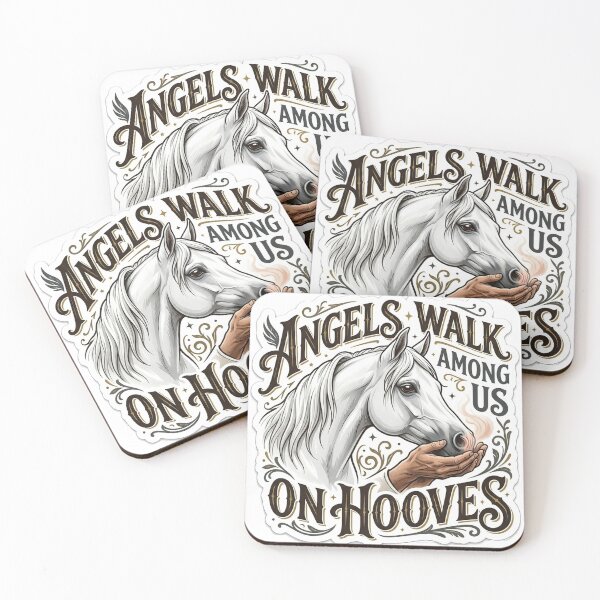 Item preview, Angels Walk Among Us On Hooves - Elegant White Horse Lover designed and sold by Untamed Paws.