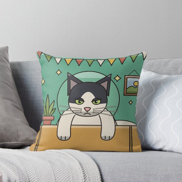 Item preview, Grumpy Tuxedo Cartoon  Cat designed and sold by MHVectorArt.