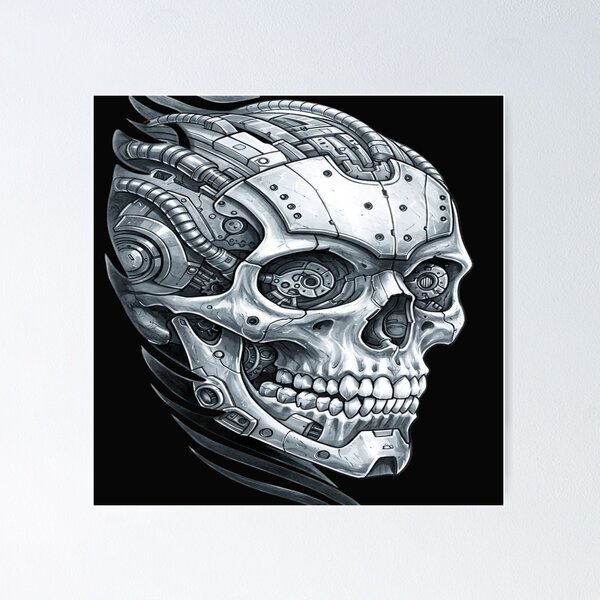 Item preview, robomechanic skull designed and sold by pksart1.