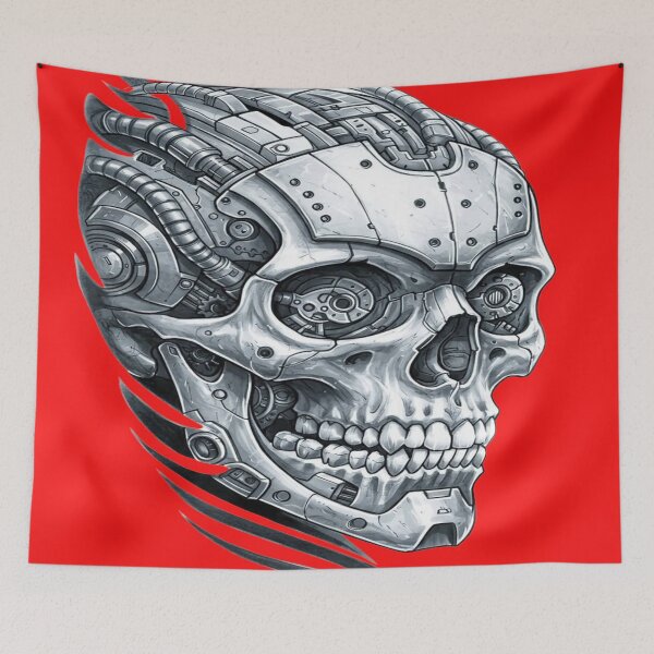 Item preview, robomechanic skull designed and sold by pksart1.