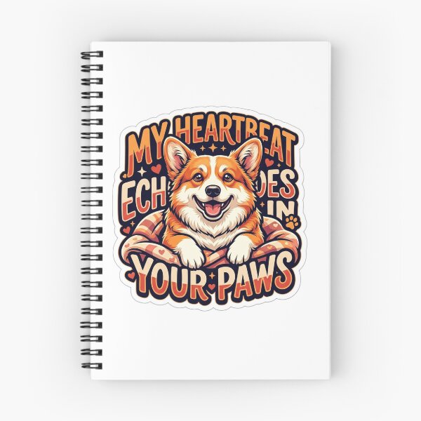 Aperçu de l'œuvre Mon cœur bat dans tes pattes - Amoureux des adorables corgis créée et vendue par Untamed Paws.