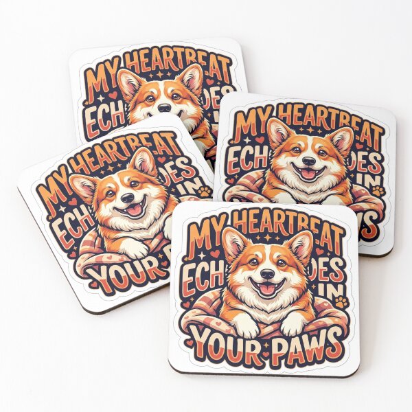 Item preview, My Heartbeat Echoes In Your Paws - Cute Corgi Dog Lover designed and sold by Untamed Paws.