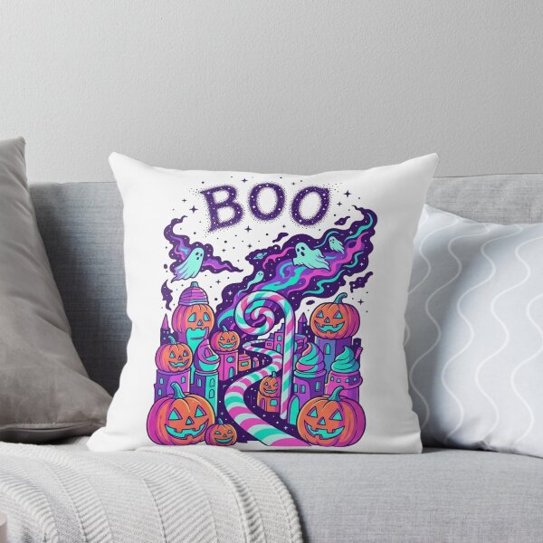 Item preview, BOO Alien Cityscape - Cosmic Candy Halloween Art designed and sold by jrzvibe.
