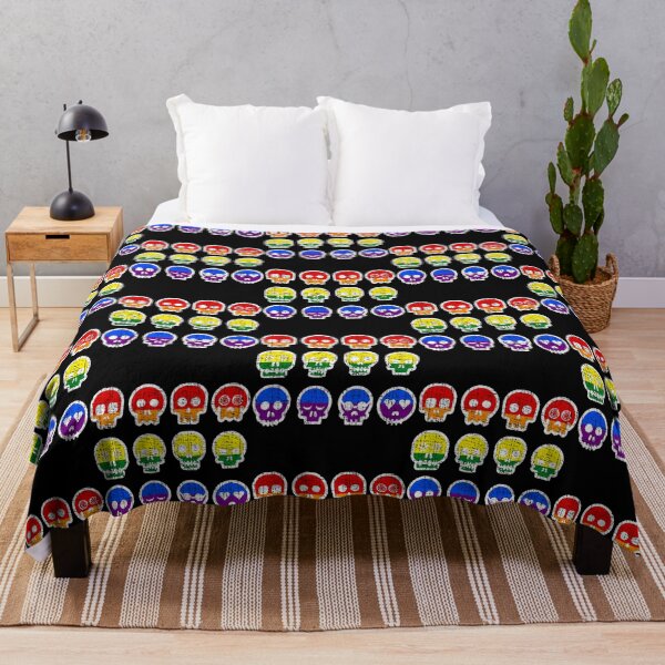 Item preview, Gay Pride Rainbow Flag Color Emo Skulls designed and sold by jarrellclaretha.