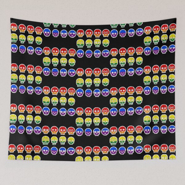 Item preview, Gay Pride Rainbow Flag Color Emo Skulls designed and sold by jarrellclaretha.