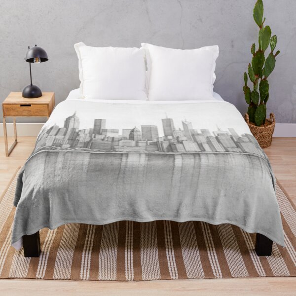 Item preview, Manhattan Skyline Pencil Drawing – Black & White NYC Cityscape Art designed and sold by GSizzle1.