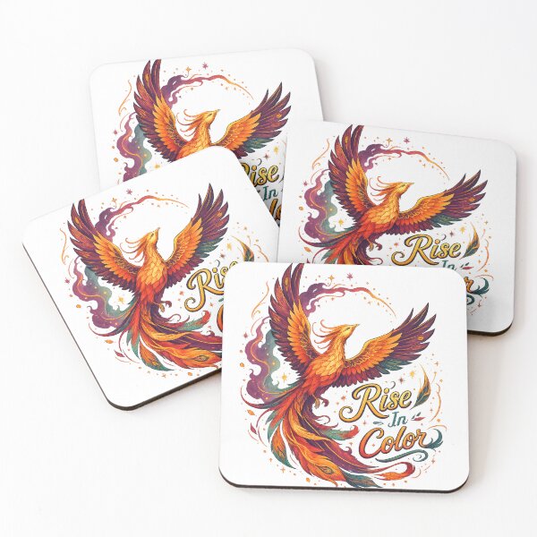 Item preview, Rise in Color Majestic Phoenix Bird Fantasy Fire Inspirational Art designed and sold by inkoutninja.