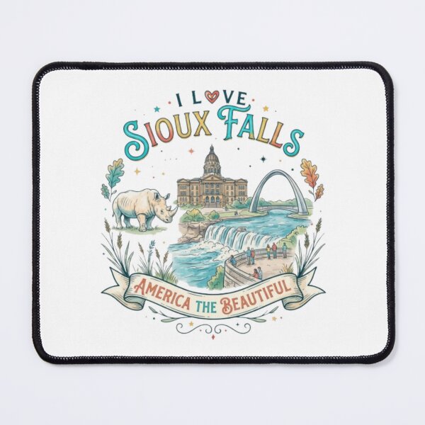 Item preview, Vintage Sioux Falls South Dakota T-Shirt | Retro Sioux Falls SD Nature & Skyline Tee designed and sold by Illumine-World.
