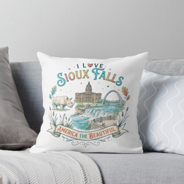 Item preview, Vintage Sioux Falls South Dakota T-Shirt | Retro Sioux Falls SD Nature & Skyline Tee designed and sold by Illumine-World.