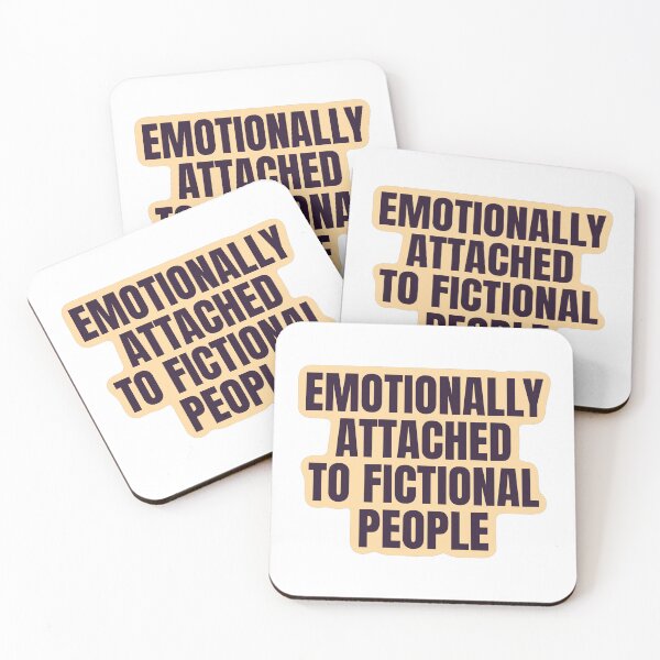 Item preview, Emotionally Attached to Fictional People Funny Sticker designed and sold by kilat42.