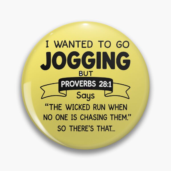 Item preview, Hilarious Proverbs 281 Jogging – Funny Christian Fitness designed and sold by lcnsdjstrtry.