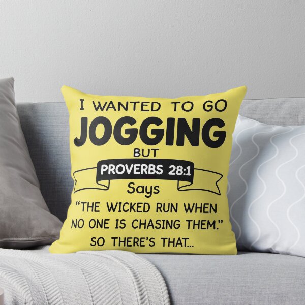 Item preview, Hilarious Proverbs 281 Jogging – Funny Christian Fitness designed and sold by lcnsdjstrtry.