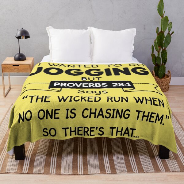 Item preview, Hilarious Proverbs 281 Jogging – Funny Christian Fitness designed and sold by lcnsdjstrtry.